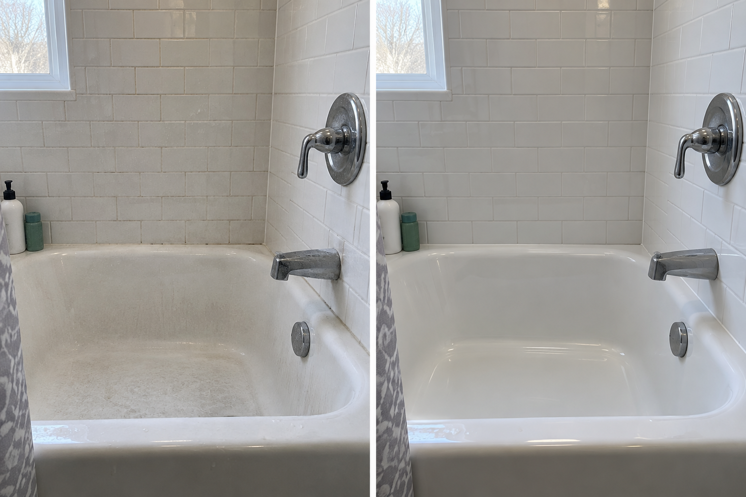 Illustrative cleaning concept, not customer work: bathtub.